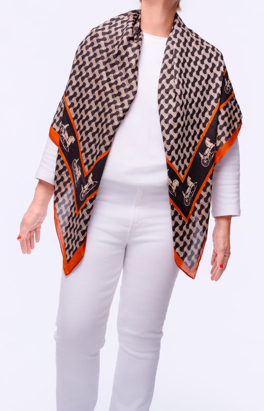 Bridle Court Scarf Top