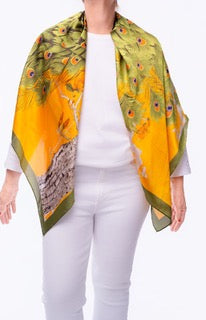 Imperial Peacock Mosaic Scarf Top