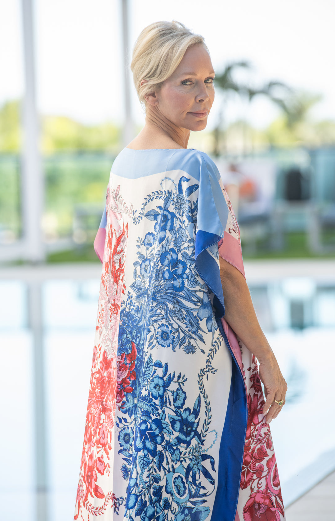 PREORDER Seraphina Floral in Azure & Rose Caftan