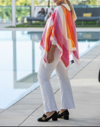 Pink Swirl Mosaic Scarf Top