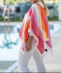 Pink Swirl Mosaic Scarf Top