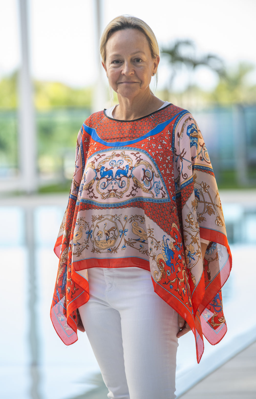 Riviera Royal Scarf Top