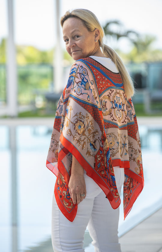 Riviera Royal Scarf Top