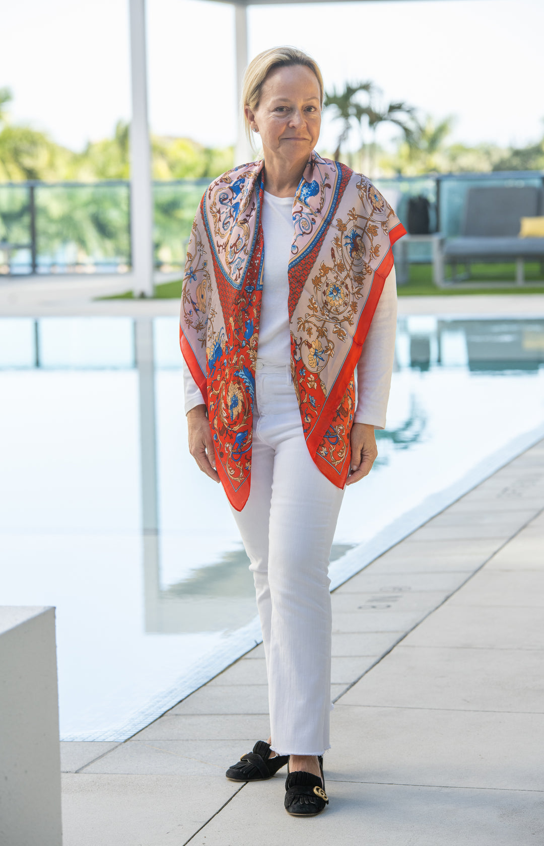 Riviera Royal Scarf Top