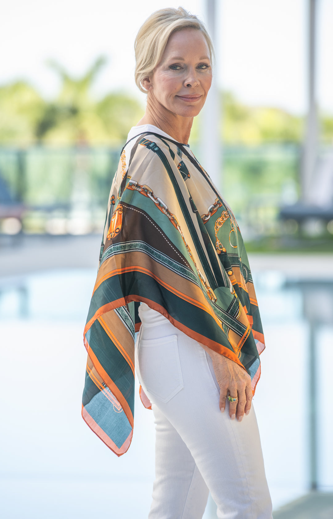 Equestrian Chic Scarf Top