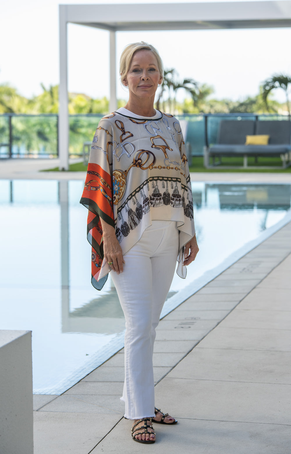 The Equestrian Overlay Scarf Top