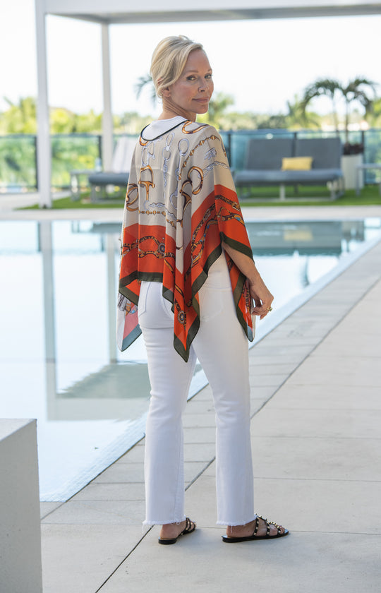 The Equestrian Overlay Scarf Top