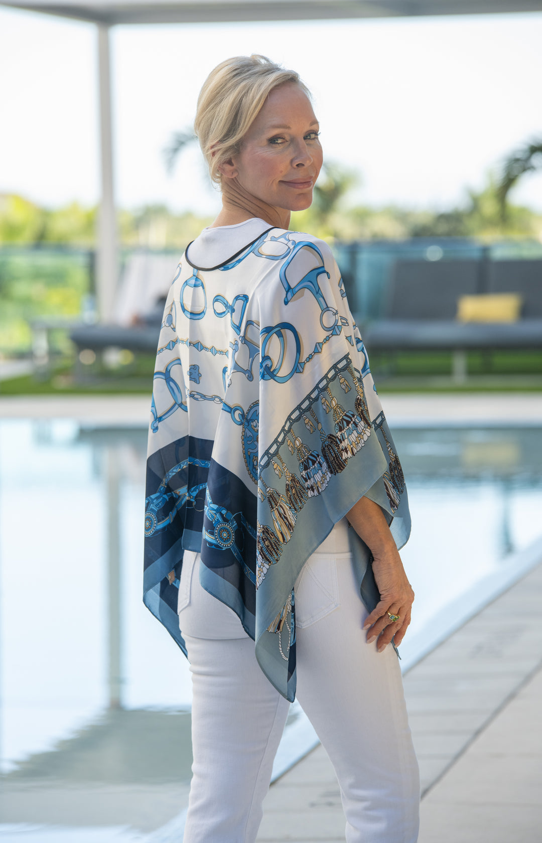 Equestrian Nautical Luxe Scarf Top