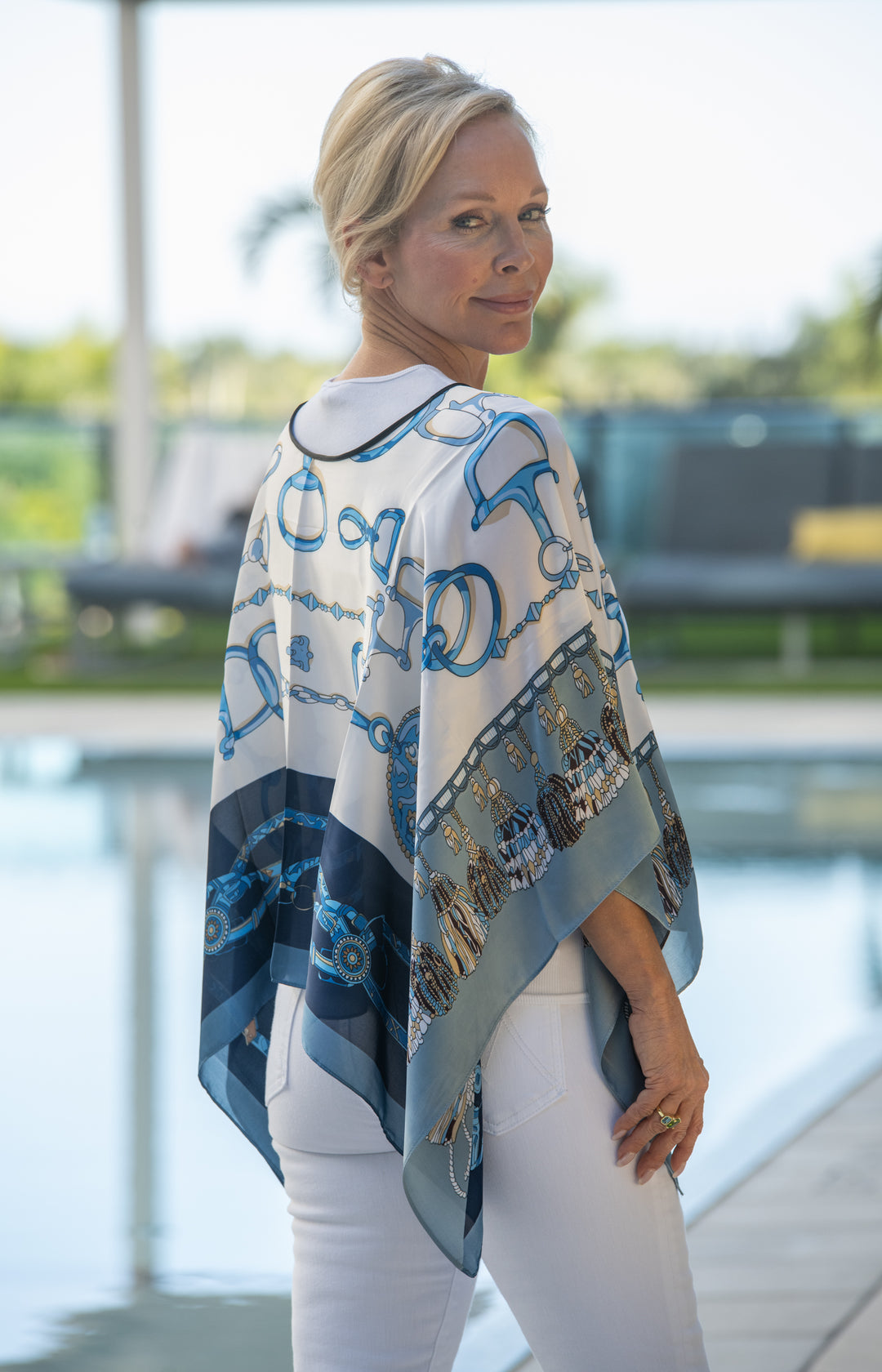 Equestrian Nautical Luxe Scarf Top