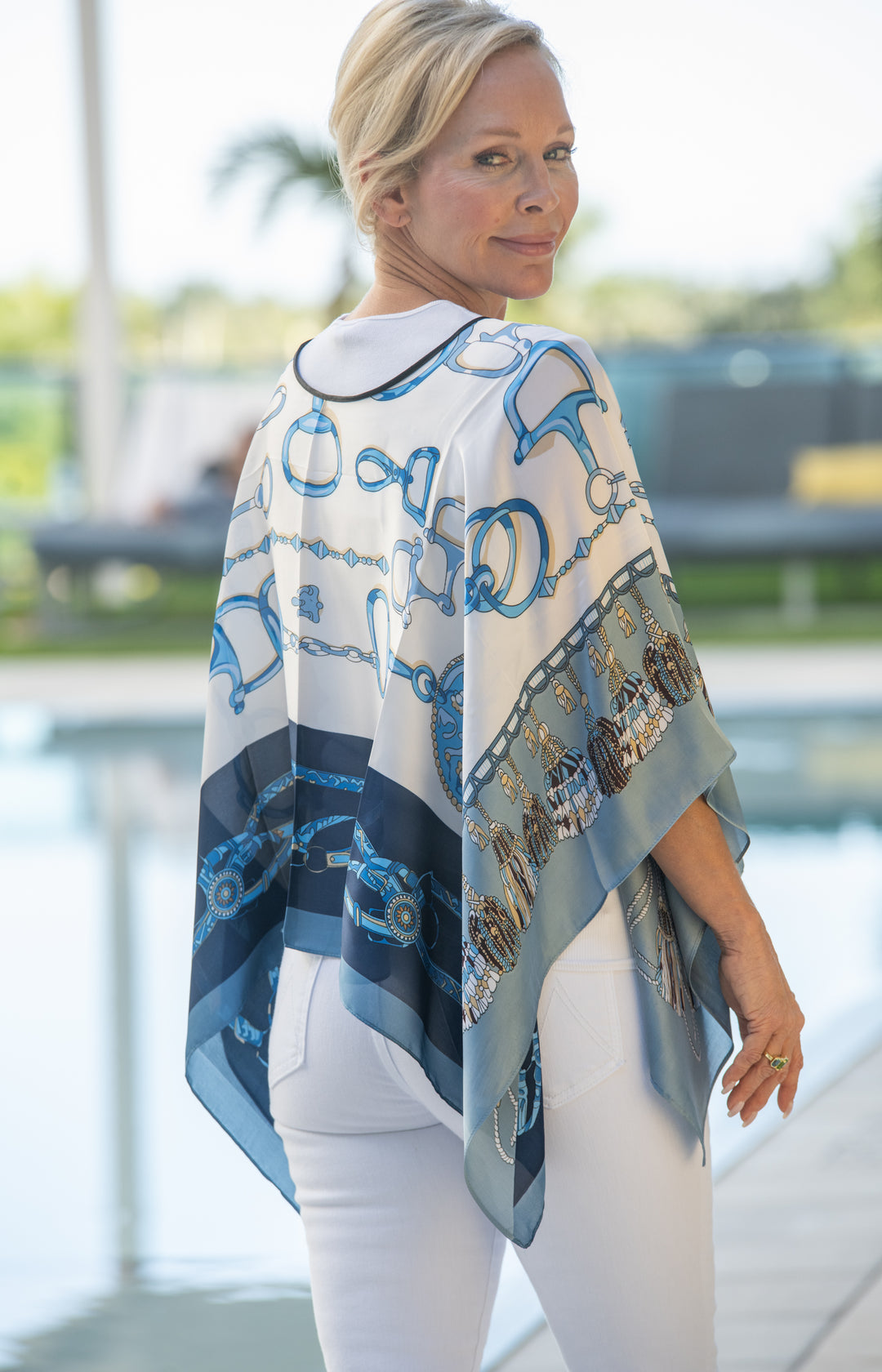 Equestrian Nautical Luxe Scarf Top