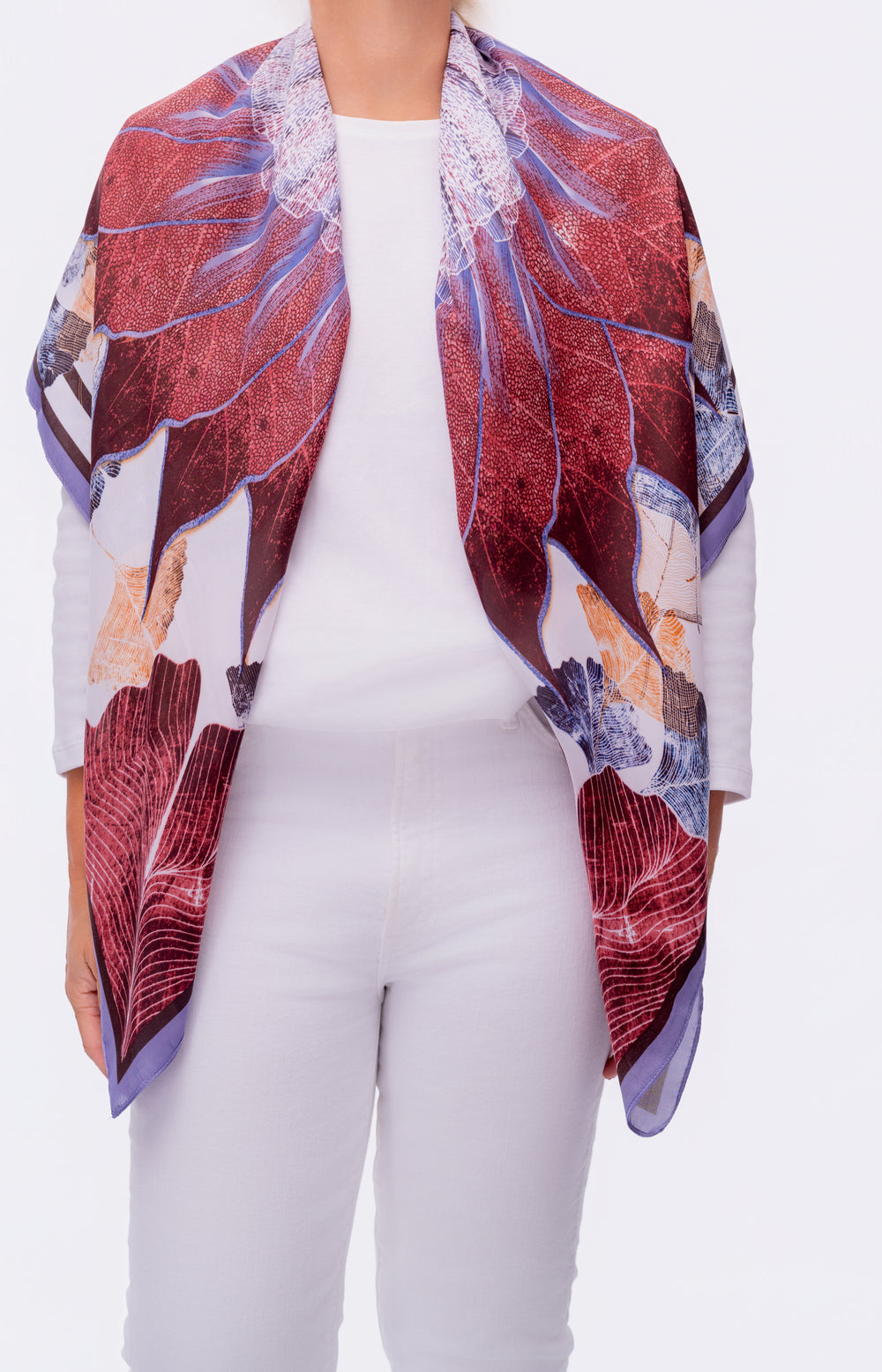 Lavender Plum Daydreams Scarf Top