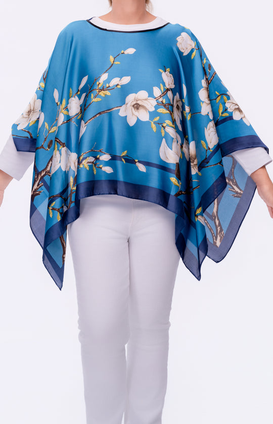 Turquoise Bloom Scarf Top