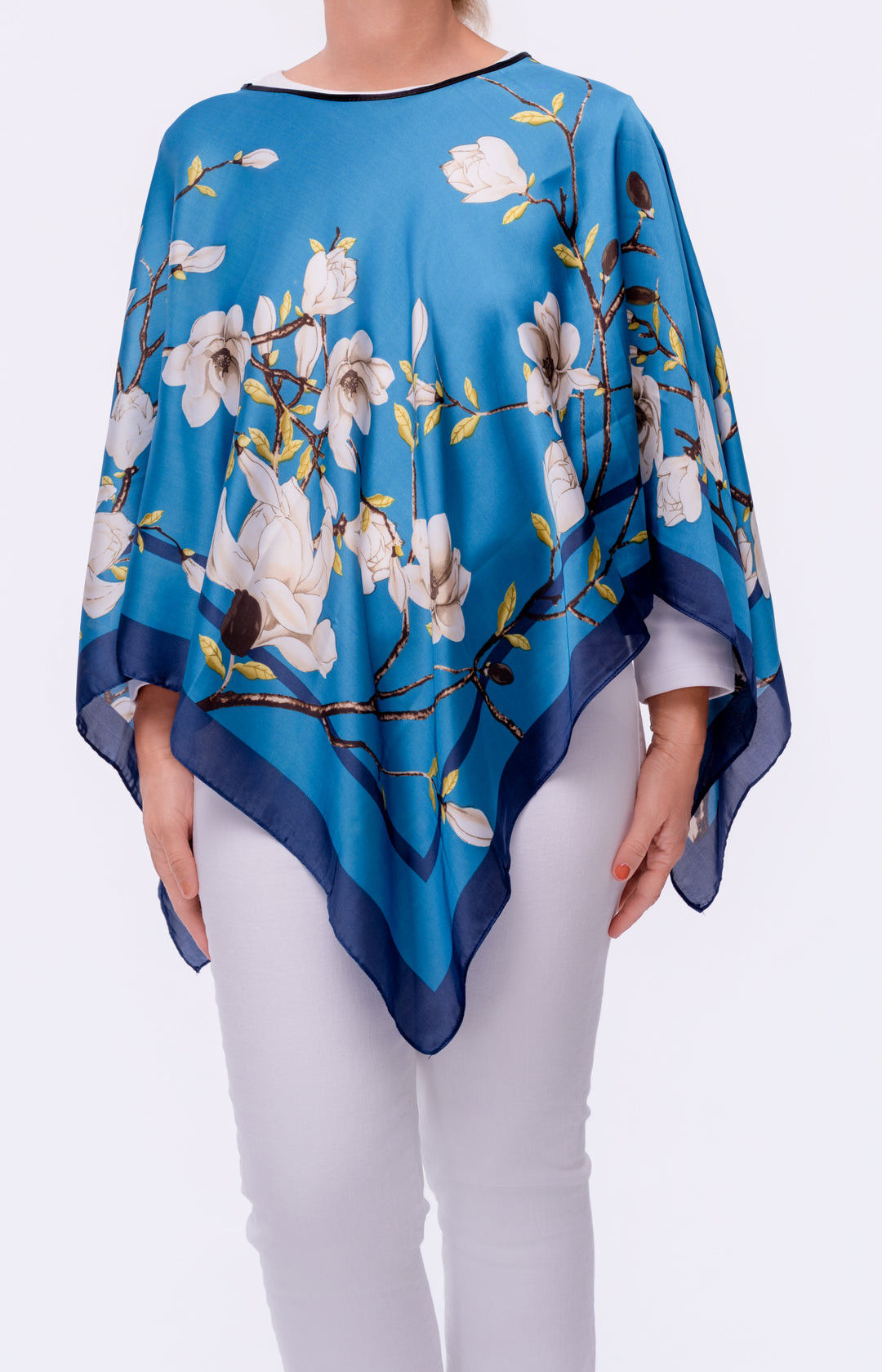 Turquoise Bloom Scarf Top
