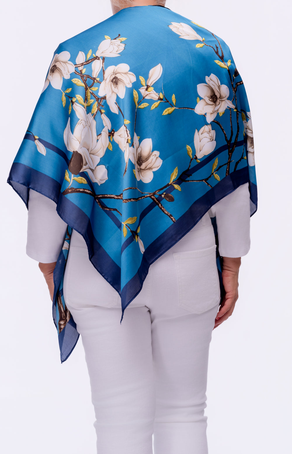 Turquoise Bloom Scarf Top