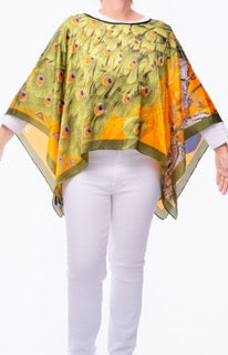 Imperial Peacock Mosaic Scarf Top