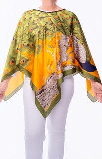 Imperial Peacock Mosaic Scarf Top