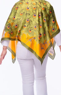 Imperial Peacock Mosaic Scarf Top